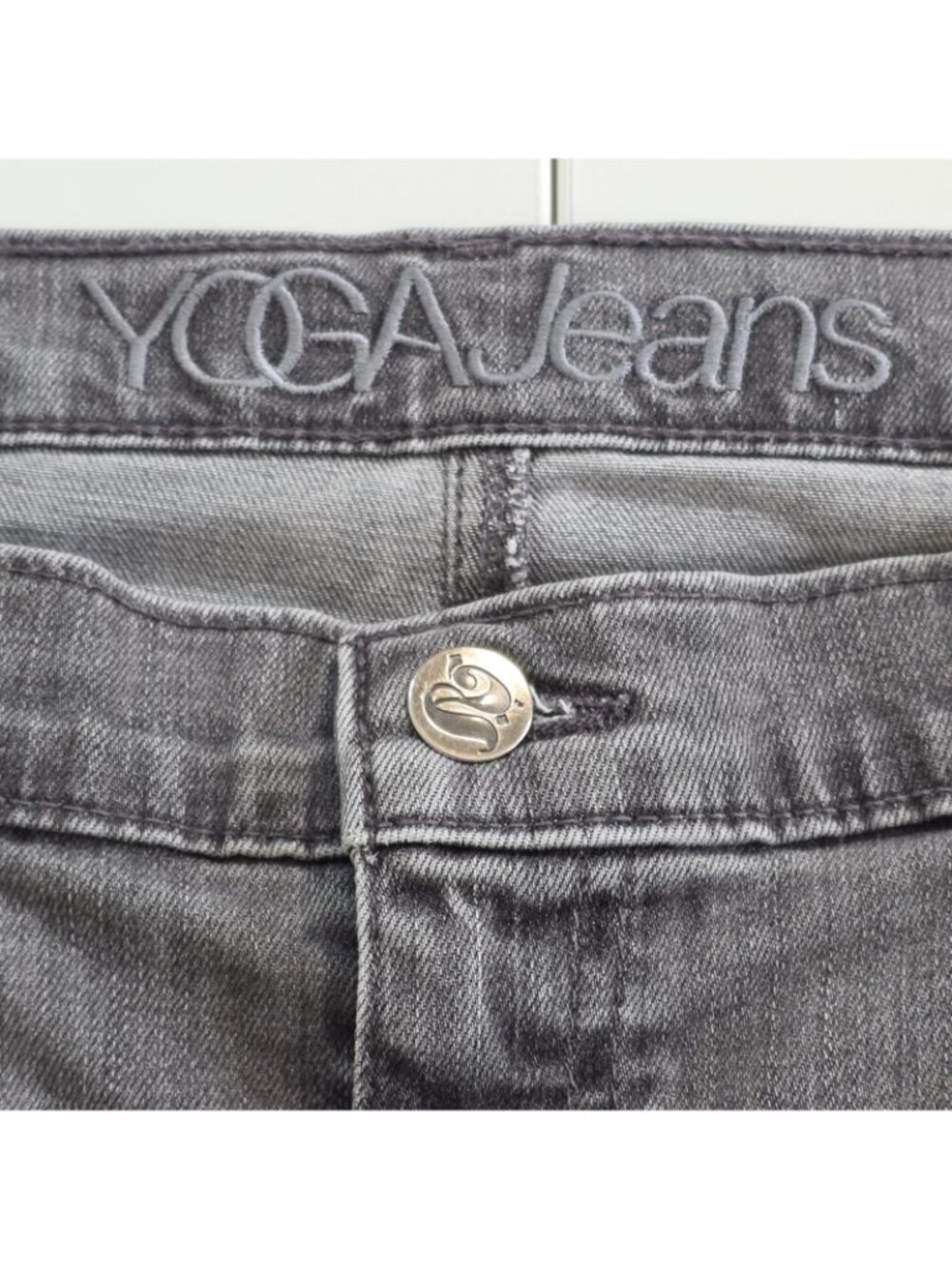 Yoga Jeans Women 32 Gray Skinny Raw Hem Stretch Canada Made Athleisure Casual - Picture 3 of 16